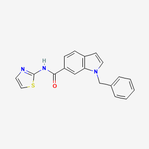 molecular formula C19H15N3OS B10991775 1-benzyl-N-(1,3-thiazol-2-yl)-1H-indole-6-carboxamide 