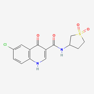 6-chloro-N-(1,1-dioxidotetrahydrothiophen-3-yl)-4-hydroxyquinoline-3-carboxamide