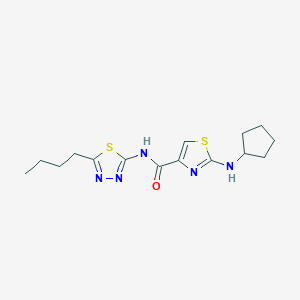 N-[(2E)-5-butyl-1,3,4-thiadiazol-2(3H)-ylidene]-2-(cyclopentylamino)-1,3-thiazole-4-carboxamide