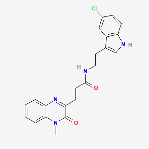 N-[2-(5-chloro-1H-indol-3-yl)ethyl]-3-(4-methyl-3-oxo-3,4-dihydroquinoxalin-2-yl)propanamide