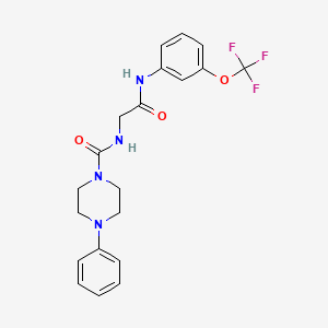 molecular formula C20H21F3N4O3 B10991801 N-(2-oxo-2-{[3-(trifluoromethoxy)phenyl]amino}ethyl)-4-phenylpiperazine-1-carboxamide 