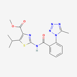 methyl 2-({[2-(5-methyl-1H-tetrazol-1-yl)phenyl]carbonyl}amino)-5-(propan-2-yl)-1,3-thiazole-4-carboxylate