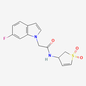 N-(1,1-dioxido-2,3-dihydrothiophen-3-yl)-2-(6-fluoro-1H-indol-1-yl)acetamide