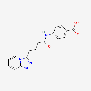 molecular formula C18H18N4O3 B10991866 Methyl 4-{[4-([1,2,4]triazolo[4,3-a]pyridin-3-yl)butanoyl]amino}benzoate 