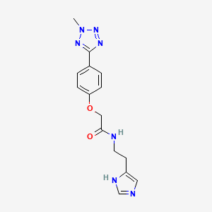 N-[2-(1H-imidazol-4-yl)ethyl]-2-[4-(2-methyl-2H-tetrazol-5-yl)phenoxy]acetamide