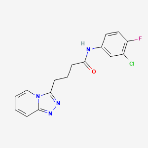 N-(3-chloro-4-fluorophenyl)-4-([1,2,4]triazolo[4,3-a]pyridin-3-yl)butanamide