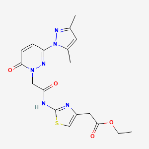 molecular formula C18H20N6O4S B10991895 ethyl [2-({[3-(3,5-dimethyl-1H-pyrazol-1-yl)-6-oxopyridazin-1(6H)-yl]acetyl}amino)-1,3-thiazol-4-yl]acetate 