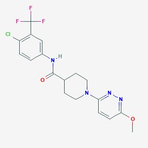 N-(4-chloro-3-(trifluoromethyl)phenyl)-1-(6-methoxypyridazin-3-yl)piperidine-4-carboxamide