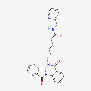 6-(5,11-dioxo-6a,11-dihydroisoindolo[2,1-a]quinazolin-6(5H)-yl)-N-(pyridin-2-ylmethyl)hexanamide