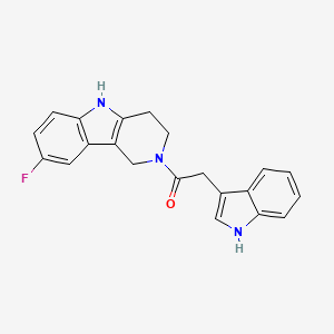 1-(8-fluoro-1,3,4,5-tetrahydro-2H-pyrido[4,3-b]indol-2-yl)-2-(1H-indol-3-yl)ethanone