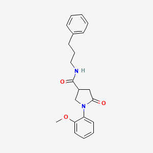 1-(2-methoxyphenyl)-5-oxo-N-(3-phenylpropyl)pyrrolidine-3-carboxamide