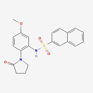 N-[5-methoxy-2-(2-oxopyrrolidin-1-yl)phenyl]naphthalene-2-sulfonamide