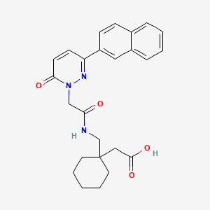 molecular formula C25H27N3O4 B10992026 {1-[({[3-(naphthalen-2-yl)-6-oxopyridazin-1(6H)-yl]acetyl}amino)methyl]cyclohexyl}acetic acid 