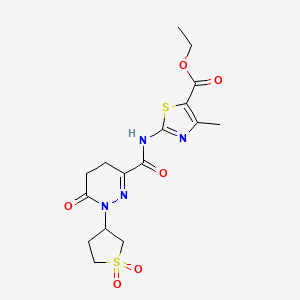 Ethyl 2-({[1-(1,1-dioxidotetrahydrothiophen-3-yl)-6-oxo-1,4,5,6-tetrahydropyridazin-3-yl]carbonyl}amino)-4-methyl-1,3-thiazole-5-carboxylate