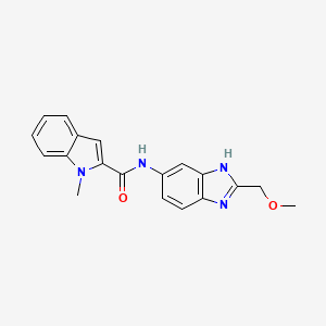 molecular formula C19H18N4O2 B10992074 N-[2-(methoxymethyl)-1H-benzimidazol-5-yl]-1-methyl-1H-indole-2-carboxamide 