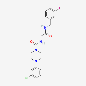 molecular formula C20H22ClFN4O2 B10992079 4-(3-chlorophenyl)-N-{2-[(3-fluorobenzyl)amino]-2-oxoethyl}piperazine-1-carboxamide 