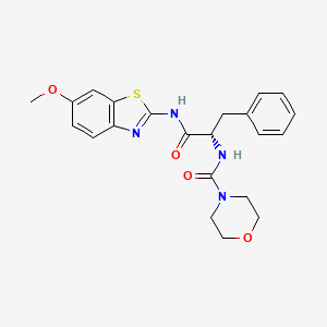 molecular formula C22H24N4O4S B10992082 (Z)-N-(6-methoxy-1,3-benzothiazol-2(3H)-ylidene)-Nalpha-(morpholin-4-ylcarbonyl)-L-phenylalaninamide 