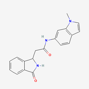 N-(1-methyl-1H-indol-6-yl)-2-(3-oxo-2,3-dihydro-1H-isoindol-1-yl)acetamide