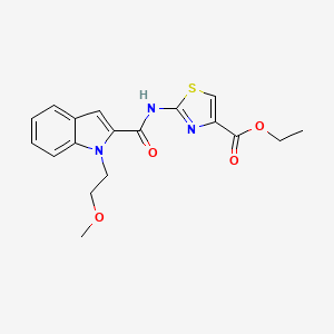 molecular formula C18H19N3O4S B10992099 ethyl 2-({[1-(2-methoxyethyl)-1H-indol-2-yl]carbonyl}amino)-1,3-thiazole-4-carboxylate 