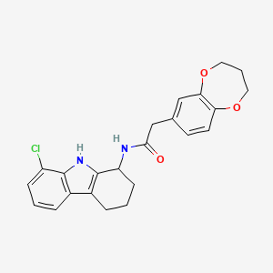 N-(8-chloro-2,3,4,9-tetrahydro-1H-carbazol-1-yl)-2-(3,4-dihydro-2H-1,5-benzodioxepin-7-yl)acetamide