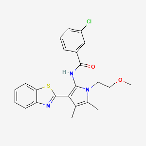 N-[3-(1,3-benzothiazol-2-yl)-1-(2-methoxyethyl)-4,5-dimethyl-1H-pyrrol-2-yl]-3-chlorobenzamide