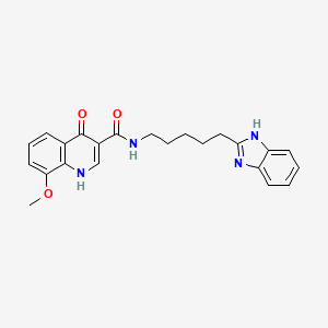 N-[5-(1H-benzimidazol-2-yl)pentyl]-4-hydroxy-8-methoxyquinoline-3-carboxamide