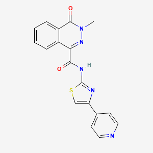 3-methyl-4-oxo-N-[4-(pyridin-4-yl)-1,3-thiazol-2-yl]-3,4-dihydrophthalazine-1-carboxamide