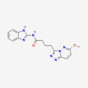 molecular formula C17H17N7O2 B10992127 N-(1H-benzimidazol-2-yl)-4-(6-methoxy[1,2,4]triazolo[4,3-b]pyridazin-3-yl)butanamide 