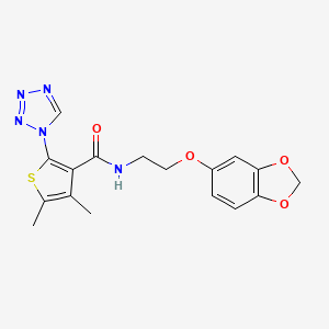 N-[2-(1,3-benzodioxol-5-yloxy)ethyl]-4,5-dimethyl-2-(1H-tetraazol-1-yl)-3-thiophenecarboxamide