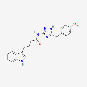 4-(1H-indol-3-yl)-N-[3-(4-methoxybenzyl)-1H-1,2,4-triazol-5-yl]butanamide