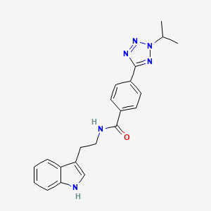 molecular formula C21H22N6O B10992151 N-[2-(1H-indol-3-yl)ethyl]-4-[2-(propan-2-yl)-2H-tetrazol-5-yl]benzamide 