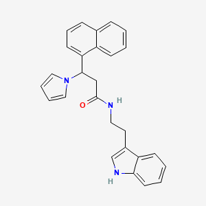 N-[2-(1H-indol-3-yl)ethyl]-3-(naphthalen-1-yl)-3-(1H-pyrrol-1-yl)propanamide