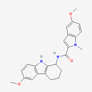 5-methoxy-N-(6-methoxy-2,3,4,9-tetrahydro-1H-carbazol-1-yl)-1-methyl-1H-indole-2-carboxamide