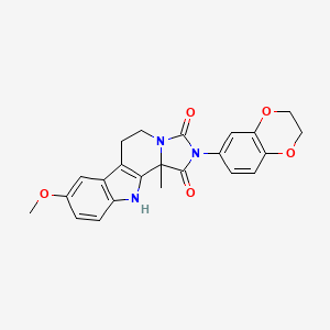 4-(2,3-dihydro-1,4-benzodioxin-6-yl)-12-methoxy-2-methyl-4,6,16-triazatetracyclo[7.7.0.02,6.010,15]hexadeca-1(9),10(15),11,13-tetraene-3,5-dione