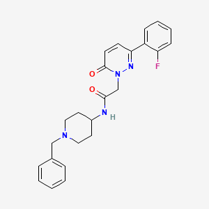 molecular formula C24H25FN4O2 B10992173 N-(1-benzylpiperidin-4-yl)-2-[3-(2-fluorophenyl)-6-oxopyridazin-1(6H)-yl]acetamide 