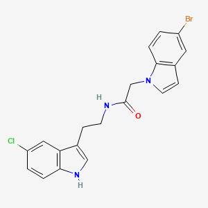 molecular formula C20H17BrClN3O B10992210 2-(5-bromo-1H-indol-1-yl)-N-[2-(5-chloro-1H-indol-3-yl)ethyl]acetamide 