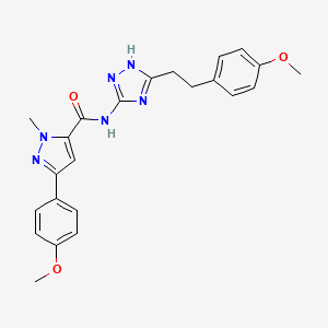 3-(4-methoxyphenyl)-N-{3-[2-(4-methoxyphenyl)ethyl]-1H-1,2,4-triazol-5-yl}-1-methyl-1H-pyrazole-5-carboxamide