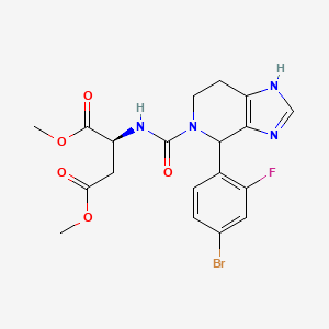 Dimethyl (2S)-2-({[4-(4-bromo-2-fluorophenyl)-3,4,6,7-tetrahydro-5H-imidazo[4,5-C]pyridin-5-YL]carbonyl}amino)butanedioate