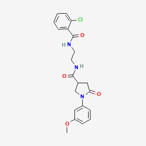 N-(2-{[(2-chlorophenyl)carbonyl]amino}ethyl)-1-(3-methoxyphenyl)-5-oxopyrrolidine-3-carboxamide