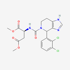 molecular formula C19H20Cl2N4O5 B10992275 Dimethyl (2S)-2-({[4-(2,3-dichlorophenyl)-3,4,6,7-tetrahydro-5H-imidazo[4,5-C]pyridin-5-YL]carbonyl}amino)butanedioate 