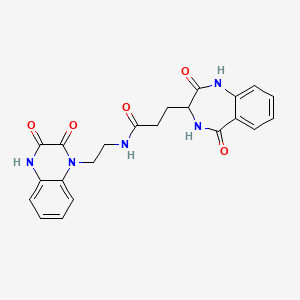 3-(2,5-dioxo-2,3,4,5-tetrahydro-1H-1,4-benzodiazepin-3-yl)-N-[2-(3-hydroxy-2-oxoquinoxalin-1(2H)-yl)ethyl]propanamide