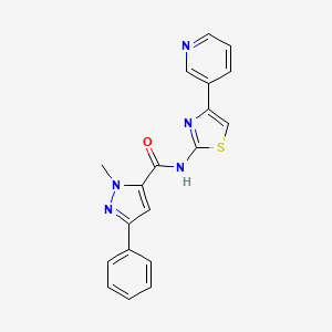 1-methyl-3-phenyl-N-(4-(pyridin-3-yl)thiazol-2-yl)-1H-pyrazole-5-carboxamide