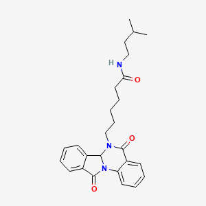 6-(5,11-dioxo-6a,11-dihydroisoindolo[2,1-a]quinazolin-6(5H)-yl)-N-(3-methylbutyl)hexanamide