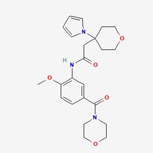 N-[2-methoxy-5-(morpholin-4-ylcarbonyl)phenyl]-2-[4-(1H-pyrrol-1-yl)tetrahydro-2H-pyran-4-yl]acetamide