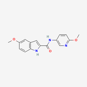 molecular formula C16H15N3O3 B10992387 5-methoxy-N-(6-methoxypyridin-3-yl)-1H-indole-2-carboxamide 