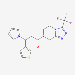 3-(1H-pyrrol-1-yl)-3-(thiophen-3-yl)-1-[3-(trifluoromethyl)-5,6-dihydro[1,2,4]triazolo[4,3-a]pyrazin-7(8H)-yl]propan-1-one