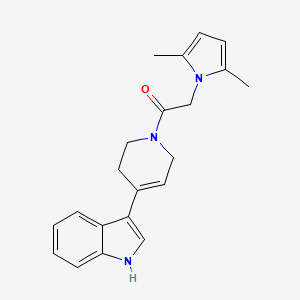 molecular formula C21H23N3O B10992401 2-(2,5-dimethyl-1H-pyrrol-1-yl)-1-[4-(1H-indol-3-yl)-3,6-dihydropyridin-1(2H)-yl]ethanone 