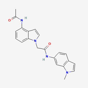 molecular formula C21H20N4O2 B10992403 2-[4-(acetylamino)-1H-indol-1-yl]-N-(1-methyl-1H-indol-6-yl)acetamide 