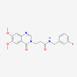 3-(6,7-dimethoxy-4-oxoquinazolin-3(4H)-yl)-N-(3-fluorobenzyl)propanamide