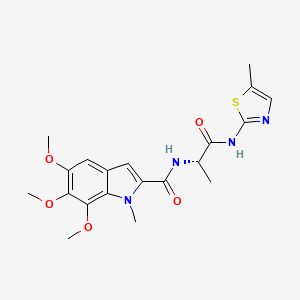 5,6,7-trimethoxy-1-methyl-N-{(2S)-1-[(5-methyl-1,3-thiazol-2-yl)amino]-1-oxopropan-2-yl}-1H-indole-2-carboxamide